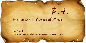 Potoczki Azucséna névjegykártya